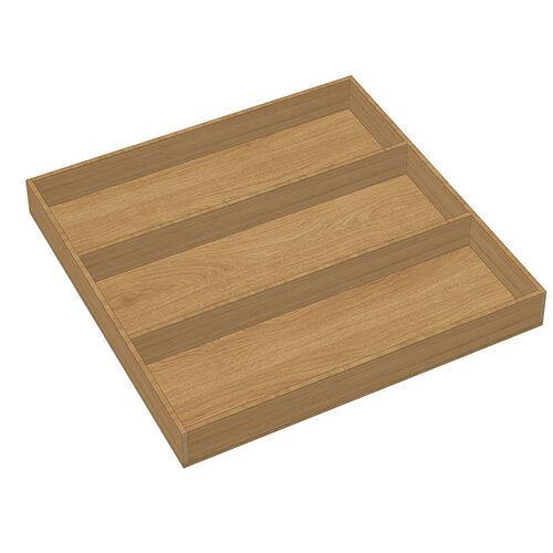 Houten bestekbak op maat, massief ahornhout, type U1