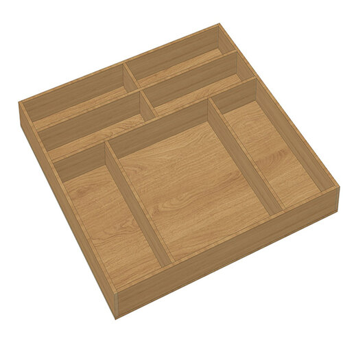 Houten bestekbak op maat, massief grenenhout, type U4