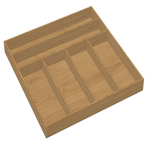 Houten bestekbak op maat, massief cederhout, type U5