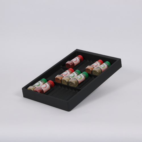 Gitta kruidenindeling zwart met gesloten zijkanten voor Legrabox, breedte 300 mm, diepte 472 mm