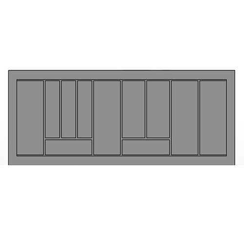 Bestekbak 1091 mm tot 1150 mm breed wit (Basic)