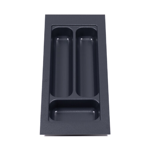 Bestekbak 165 mm tot 200 mm breed, antraciet (Basic)