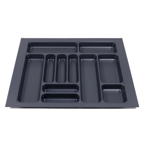 Bestekbak 701 mm tot 800 mm breed antraciet (Basic) 