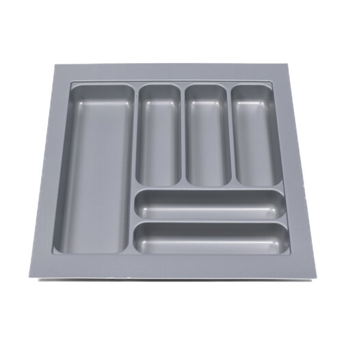 Bestekbak 451 mm tot 500 mm breed zilvergrijs (Basic)