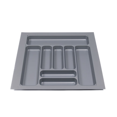 Bestekbak 601 mm tot 700 mm breed zilvergrijs (Basic) 