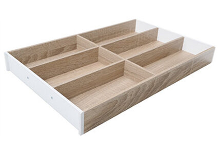 Wood Wilson indeling voor besteklade, 300 mm breed, bardolino eikendecor / zijdewit