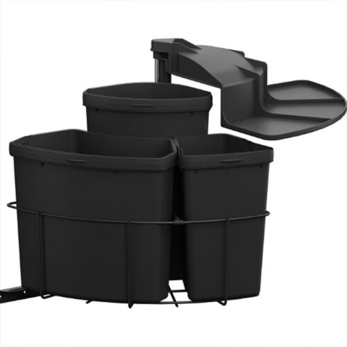 Draaiend afvalemmersysteem met inhoud van 39 liter