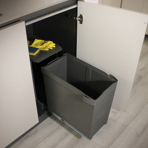 Inbouwafvalemmer, inhoud 30 liter, type 245, antraciet