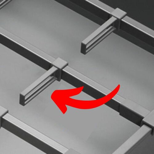 Dwarsverdeling voor ORGALUX reling t.b.v. LEGRABOX lades 