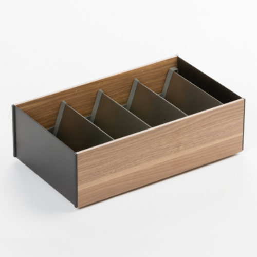 Spicy Steven Kruidenhouder, in zwart/tennessee notendecor frame