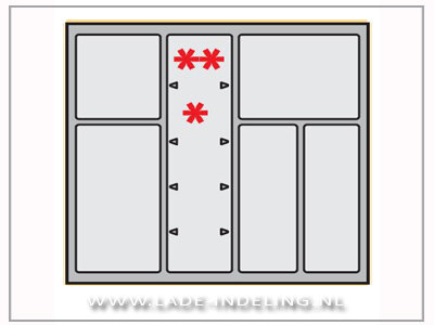 InnoTech OrgaTray classic bestekbak 53.6 - 58.5/44.1 - 52cm