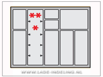 InnoTech OrgaTray classic bestekbak 58.6 - 63.5/44.1 - 52cm