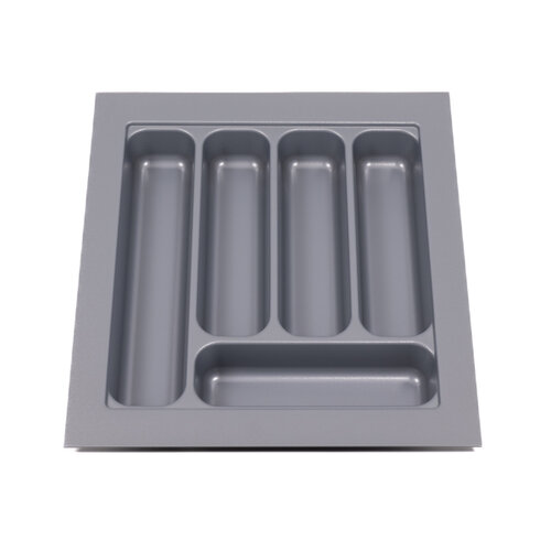 Bestekbak 345 mm tot 400 mm breed zilvergrijs (Basic)