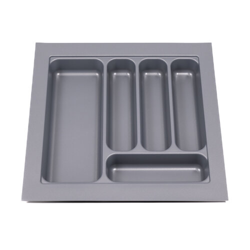 Bestekbak 400 mm tot 450 mm breed zilvergrijs (Basic)