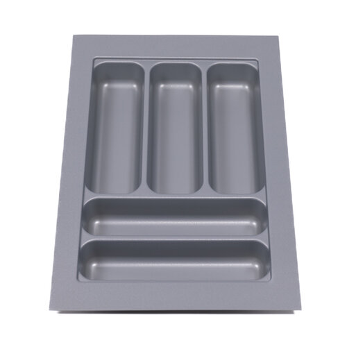 Bestekbak 310 mm tot 350 mm breed zilvergrijs (Basic)