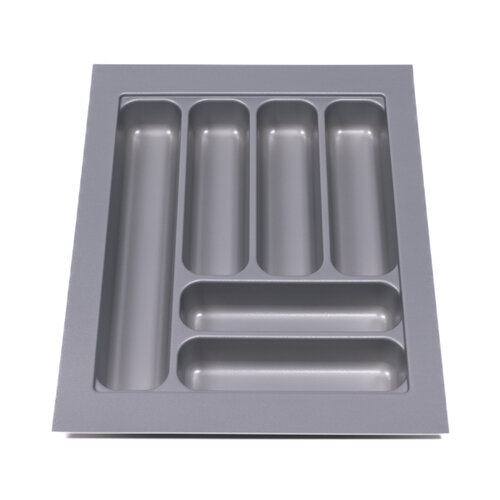 Bestekbak 360 mm tot 400 mm breed zilvergrijs (Basic)