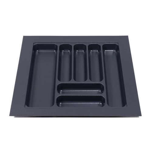 Bestekbak 505 mm tot 600 mm breed antraciet (Basic)