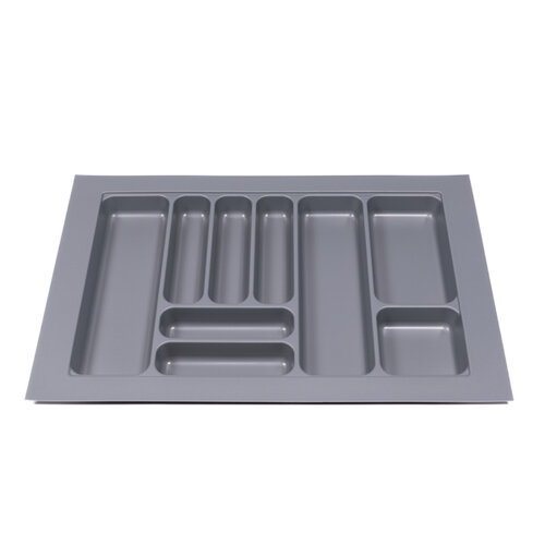 Bestekbak 710 mm tot 800 mm breed zilvergrijs (Basic)