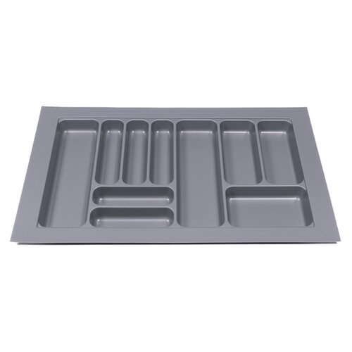 Bestekbak 795 mm tot 900 mm breed zilvergrijs (Basic)