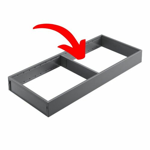 AMBIA-LINE dwarsverdeling, 200 mm breed, grijs