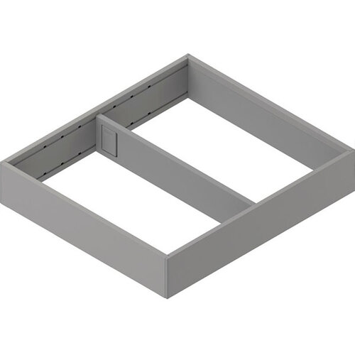 AMBIA-LINE lade-indeling, 242 mm breed, 50 mm hoog, Indiumgrijs mat