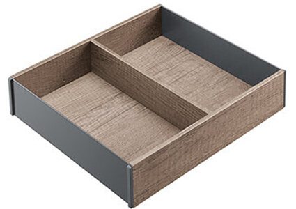 Wood Waldo lade-indeling, 242 mm breed, Nebraska eikendecor / grijs