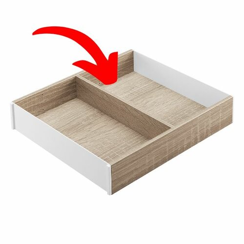 Wood Wilson dwarsverdeling, 242 mm breed, Bardolino eikendecor/wit