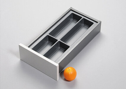 Bestekindeling kunststof voor Legrabox, breedte 222 mm, diepte 472 mm