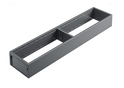 Steel Sig lade-indeling, 100 mm breed, Indium Grijs