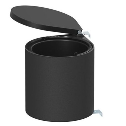 Ronde inbouw afvalemmer, inhoud 10 liter, antraciet
