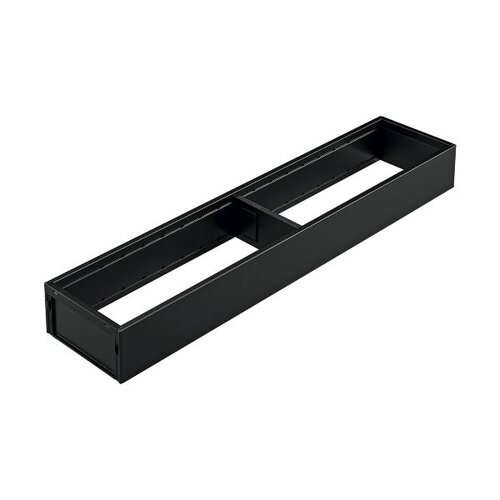 Steel Stacey lade-indeling, 100 mm breed, Carbonzwart
