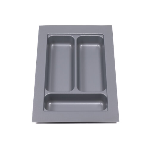 Bestekbak 255 mm tot 300 mm breed zilvergrijs (Basic)
