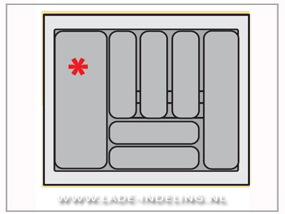 Bestekbak 501 mm tot 550 mm breed (Basic), wit